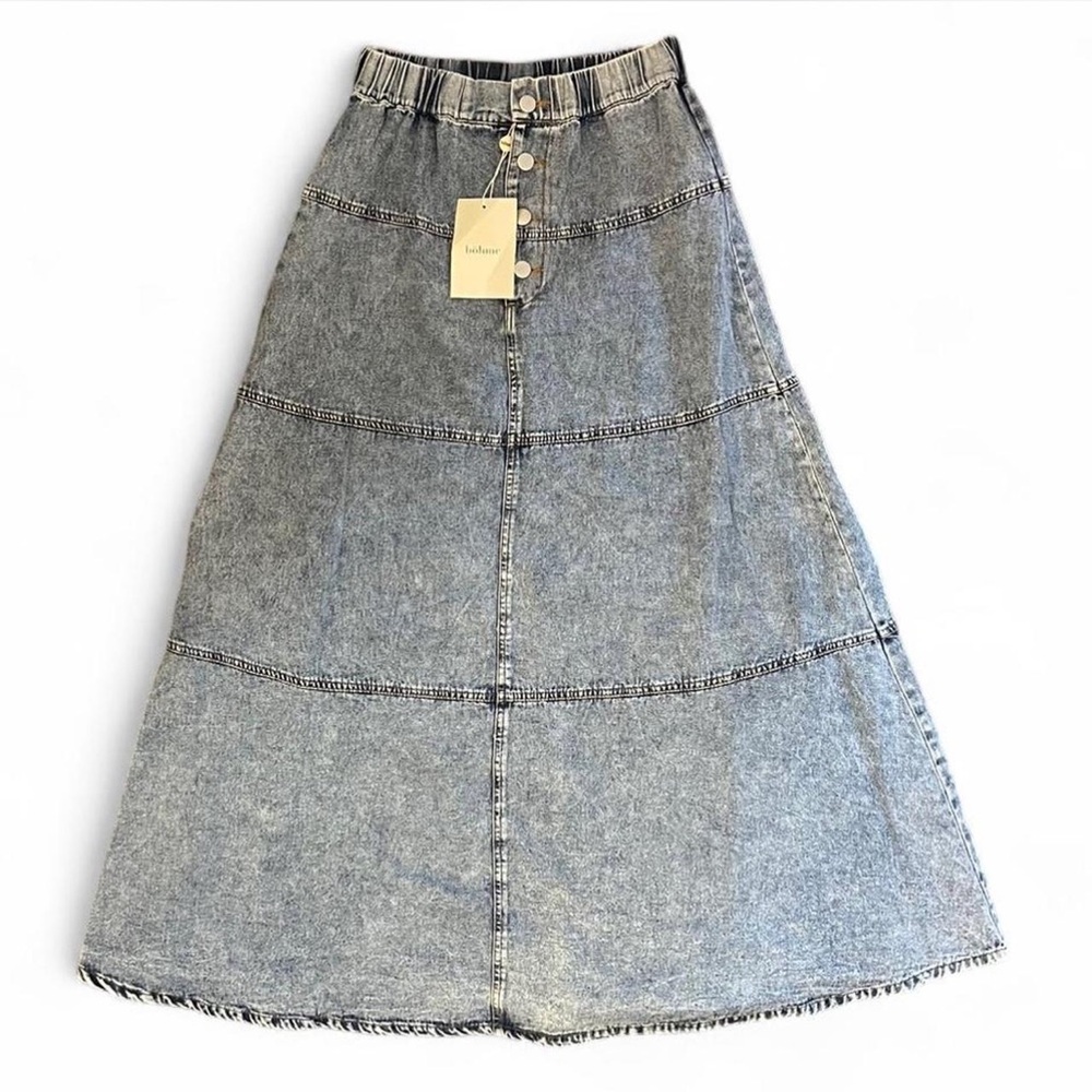 NWT Bohme Light Blue Denim Skirt